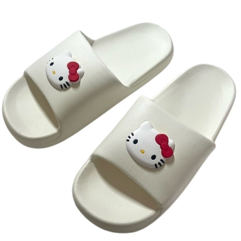 🌸NWT Hello Kitty Summer Slippers Sandals - WHITE - US 6-6.5 👡